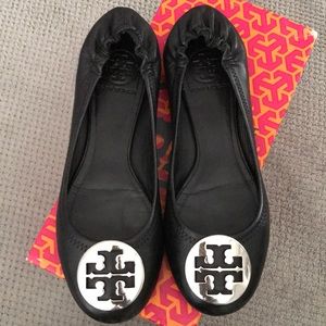 Tory Burch Black Ballet Flats